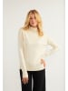 usha WHITE LABEL Strick Rollkragenpullover in Wollweiss