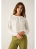 More & More Materialmix- Blusenshirt in off white