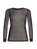 Teyli Bluse aus durchsichtigem Netz Glamour in schwarz
