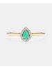 Diamant L'éternel Ring, mit Smaragd, 375 Gelbgold
