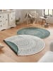 NORTHRUGS In- & Outdoor Wendeteppich Porto rund grün.creme