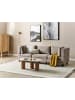 Beliani 3-tlg 3-Sitzer Sofa UNSTAD in Braun/Schwarz