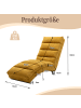 ABRIHOME Entspannungsliege in Gelb mit Vibration und Seitentaschen für Wohnzimmer