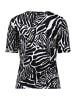 Betty Barclay Basic Shirt mit Rippenstruktur in Schwarz/Weiß