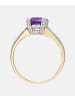 Diamant L'éternel Ring aus 375 Gelbgold mit Diamant mit Amethyst