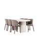 ebuy24 Essgruppe Narvik (7-teilig) Beige 100 x 200 cm