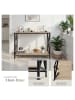 tectake Flurtisch, 100 x 35 x 80,5 cm, mit 2 Ablagen und seitlichen X-Streben