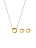 Elli DIAMONDS  Schmuckset 375 Gelbgold Diamant, Geo in Gold