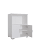 VCM  Küchenschrank Kommode Mikrowelle Miwelo in Weiß