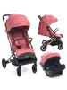 BeBelissimo 2 en 1 Kinderwagen, Liegebuggy,  mit Babyschale  40-85 cm Lioni in bordeaux