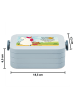 Mr. & Mrs. Panda MEPAL Bentobox Einhorn Koffer Design mit Spruch in Blau Pastell