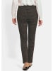 GOLDNER Kurzgröße:  Jerseyhose CARLA mit Minimal Print in schwarz / beige / gemustert