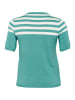 KAFFE curve Strickpullover KClizzy Regular fit in Teal/Chalk Half Stripe