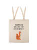 Mr. & Mrs. Panda Shopping Tasche Eichhörnchen Blume mit Spruch in Creme