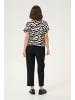 Kaffe Bluse ärmellos KAamber Loose fit in Black/Chalk Animal Print