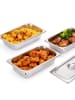 relaxdays 6 x Gastro-Behälter GN 1/3 in Silber - (B)32,5 x (H)6,5 x (T)17,6 cm
