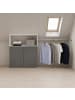 VCM  Dachschrägen Kleiderschrank mit Stange Dacho M in Weiß / Anthrazit