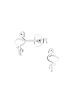 Alexander York Ohrringe, Ohrstecker FLAMINGO in 925 Sterling Silber, 2-tlg.
