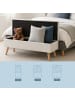 relaxdays Sitzbank in Weiß  - (B)110 x (H)40 x (T)40 cm