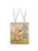 Mr. & Mrs. Panda Shopper Schnabeltier Mut Design mit Spruch in Weiß