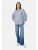 Camel Active Bluse aus reiner Baumwolle in Blau gestreift