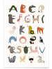 Juniqe Poster "Animal Alphabet" in Bunt