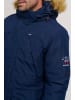 FQ1924 Winterjacke FQAegir 21900086-ME Modische Winterjacke mit Fellimitat-Kragen in Blau