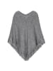 DreiMaster Women Poncho in grey melange