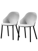 home24 Esszimmerstuhl Peropos 2er-Set in Grau