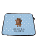Mr. & Mrs. Panda Notebook Tasche Bär Schaukel mit Spruch in Blau Pastell