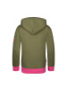 Trollkids Hoodie "Sortland" in Dunkle Olive/Hellmagenta