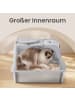 Feandrea Katzentoilette Boxal in Hellgrau - (B)61 x (H)46 x (T)41 cm