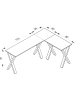 VCM  X Schreibtisch Eckschreibtisch L Form 160x130x50 in Silber / Anthrazit
