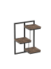 relaxdays Wandregal in Schwarz/ Braun - (B)32,5 x (H)45 x (T)19 cm