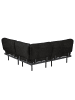 home24 Outdoor-Ecksofa Modica Typ C in Schwarz
