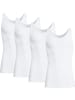 Con-ta Baumwolle, Doppelripp Unterhemd 4er-Pack in weiß