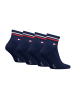 Tommy Hilfiger Socken TH UNI TJ QUARTER 4P ICONIC in Dark Navy