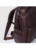 Piquadro Carl Rucksack RFID Schutz Leder 42.5 cm Laptopfach in dark brown