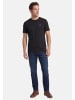 Redmond T-Shirt Basic in Schwarz / grau