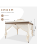 COSTWAY Pavillon mit Moskitonetz 3x3m UV-Schutz 50+ in Beige