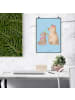 Mr. & Mrs. Panda Plakat Bär Kind ohne Spruch in Blau Pastell