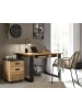 Furn.Design Schreibtisch-Set mit Rollcontainer, Used Wood hell, anthrazit