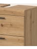 Inn.Furn Badmöbel-Set 2-teilig in Eiche Artisan, Badezimmerschrank 60 cm auf Rollen