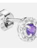 Diamant L'éternel Ohrringe aus 375 Weißgold mit 0.13 Karat Diamant mit Amethyst