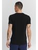 CASUAL FRIDAY V-Ausschnitt T-Shirt Einfarbiges Kurzarm Basic LINCOLN in Schwarz