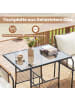 COSTWAY 3 tlg. Gartenmöbel Set Polyrattan in Beige
