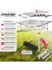 tectake Aluminium Campingtisch  70 x 70 x 70 cm, grau