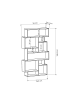 CALICOSY Regal KARMATO in Bois - (W) 96  x (H) 168,5  x (L) 25,5  cm