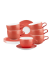 Seltmann Weiden 6er Set Milchkaffeetassen mit Untertassen Liberty Pure Colors in 380 ml