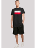 F4NT4STIC Long Cut T-Shirt Poland Polen Flagge distressed in schwarz